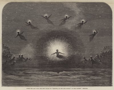 Scène de laatste uit het nieuwe ballet van Electra, of De verloren Pleiade, in Her Majesty